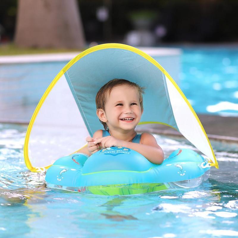 Upgrades Baby Swimming Float Ring Infant Floating Kids Swim Pool Accessories Circle Bathing Summer Toys Toddler Rings