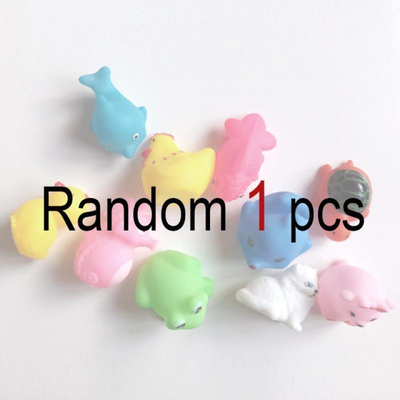 10 Pcs/set Baby Bath Toys Finding Fish Kids Float Spray Water Squeeze Aqua Soft Rubber Bathroom Play Animals Bath Figure Toy