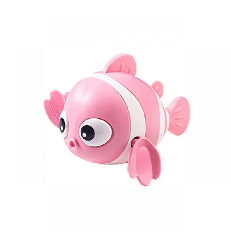 Bath Toys Cute Swimming Clown Fish Bath Toys for Toddlers Floating Wind Up Toys for Boy Girl New Born Baby Bathtub Toddler Toys