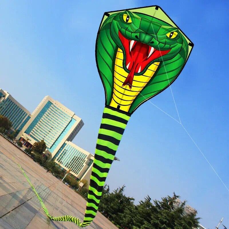 Strong Snake With Long Colorful Tail!Huge Beginner Snake Kites for Kids And Adults  Come With String And Handle