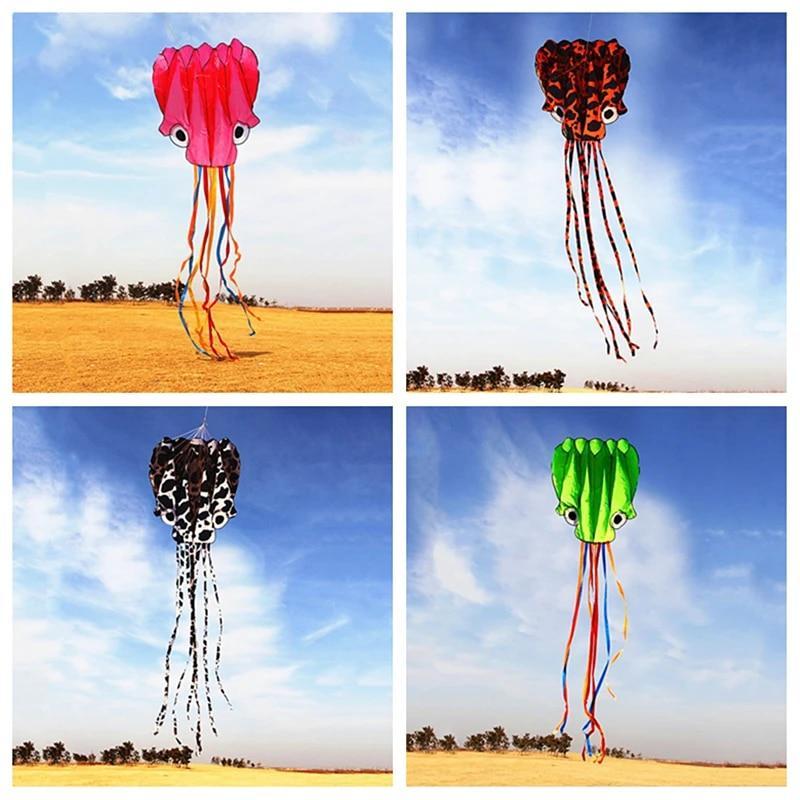 free shipping new octopus kites flying toys for children kites inflatable kite coloring kites Outdoor toys Wind power kite lines