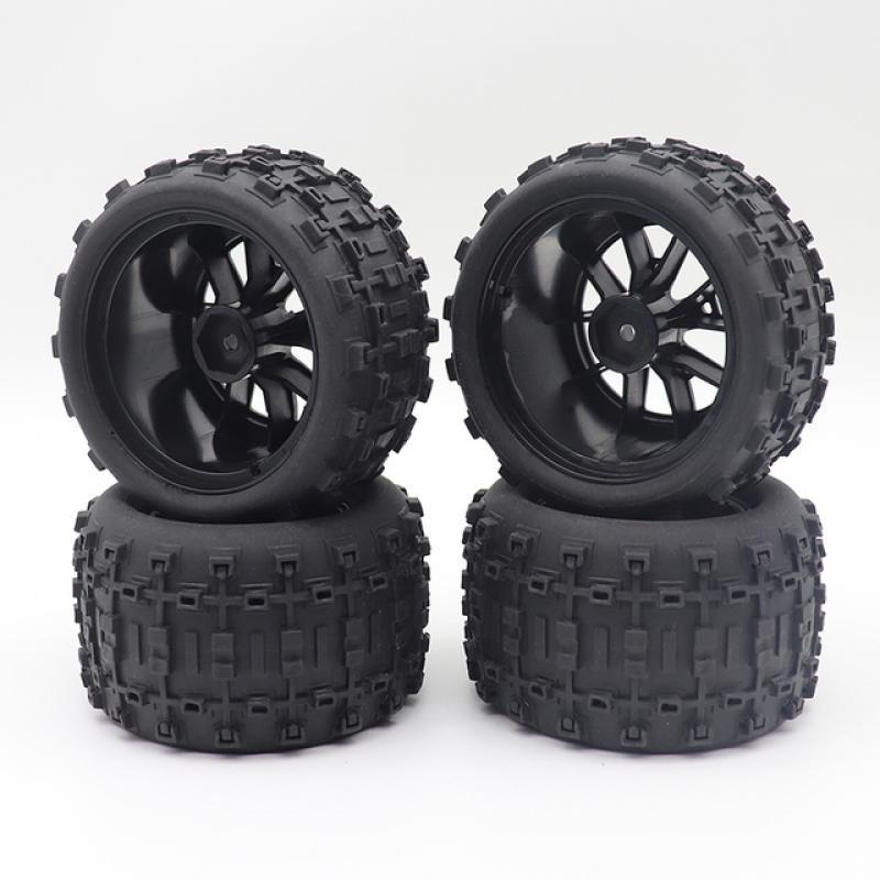 Skidproof Rubber Wheel Tyre Wear-resistant Off-road Vehicle Tire Upgarde Parts for Smax 1625 1635 Wltoys 144001 124018 HBX16889