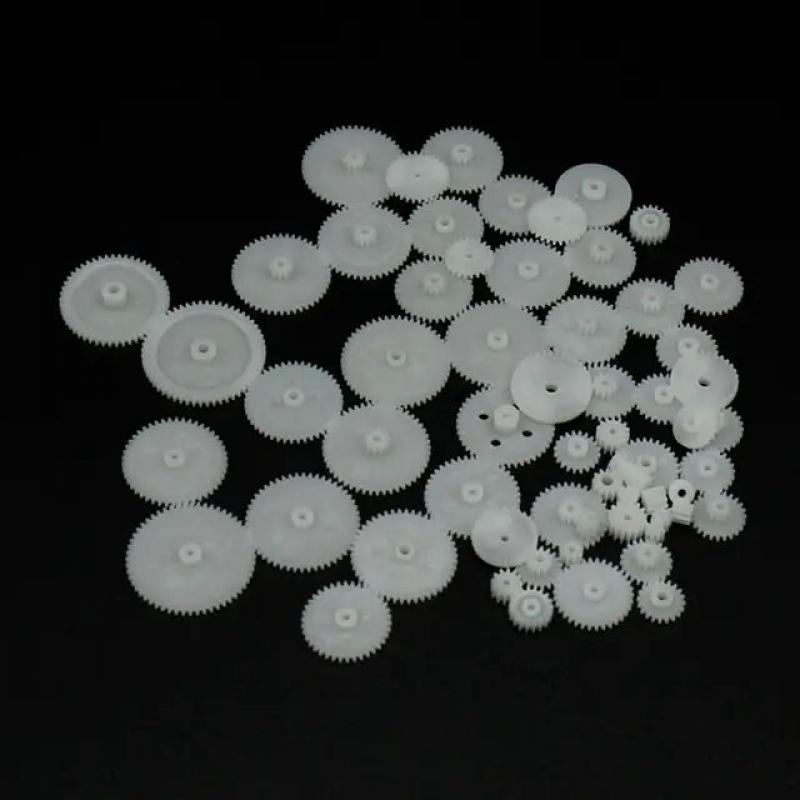 58Pcs/Set Hot Sale Reduction Gear Bag Toothed Wheels WSFS Gears Plastic All Module 0.5 Robot Parts DIY Motor Gear Accessories