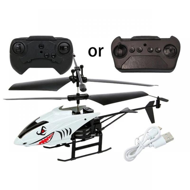 2 Channel Helicopter USB Rechargable Remote Control Aircraft Model with LED Light Mini Helicopter for Kids