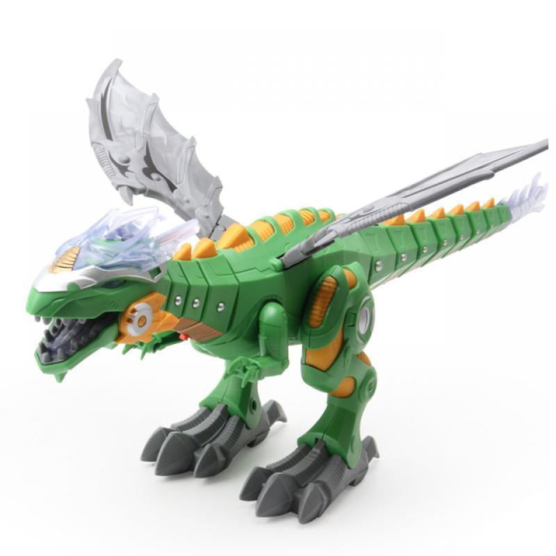 Large Spray Dinosaurs Kids Toys with Light Cartoon Electronic Walking Animal Model Dinosaurio Robot Pterosaurs Children Gift