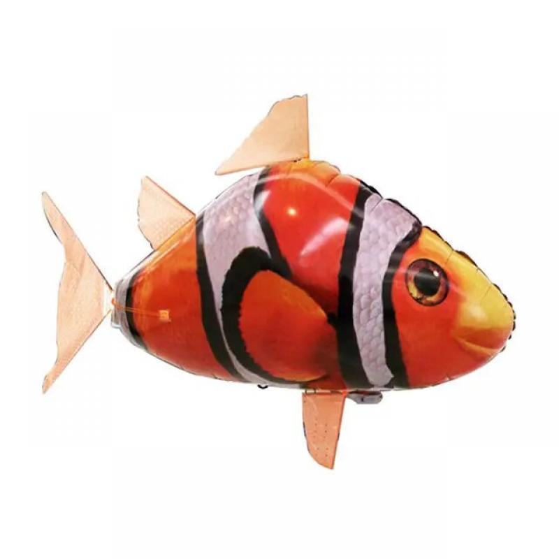 Remote Control Shark Toys Air Swimming RC Animal Infrared Fly Balloons Clown Fish Toy For Children Christmas Gifts Flying F B7H1