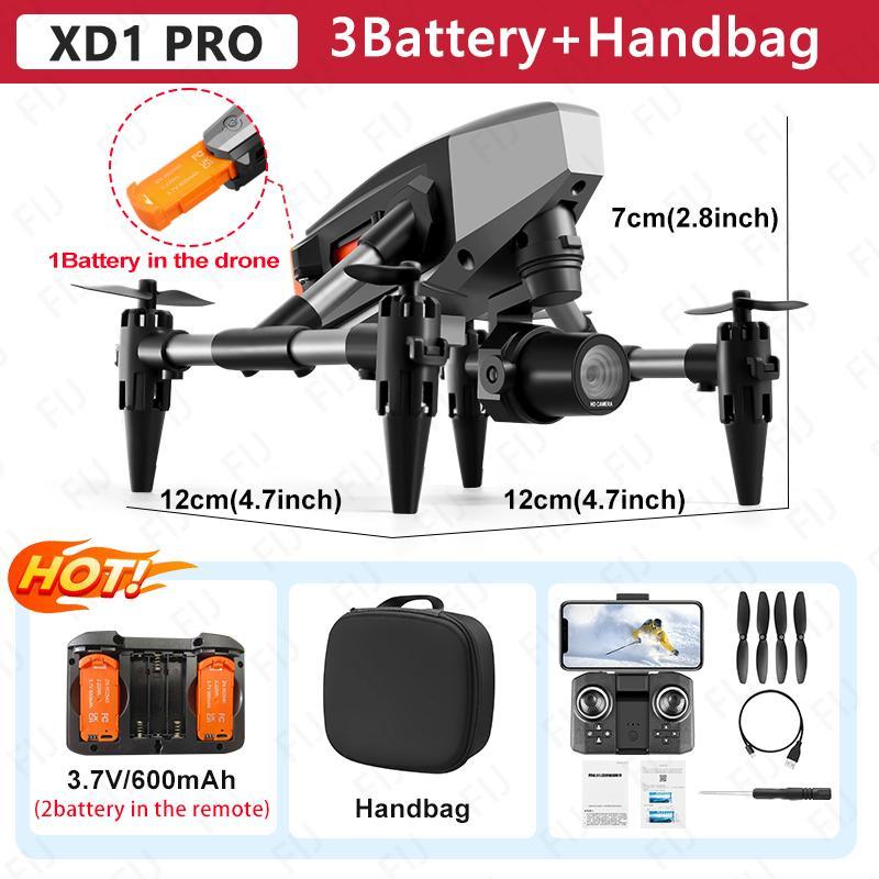 XD1 PRO Mini Drone Dual Camera Drones Optical Flow Headless Mode Remote Control Aircraft Quadcopter Christmas Gifts RC Kids Toys