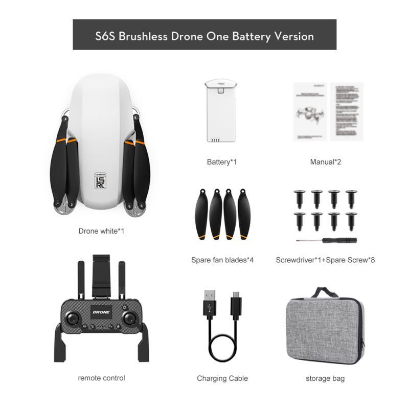 New S6S Brushless Motor Drone 6K HD Dual Camera RC Auto Obstacle Avoidance Professional Foldable Quadcopter