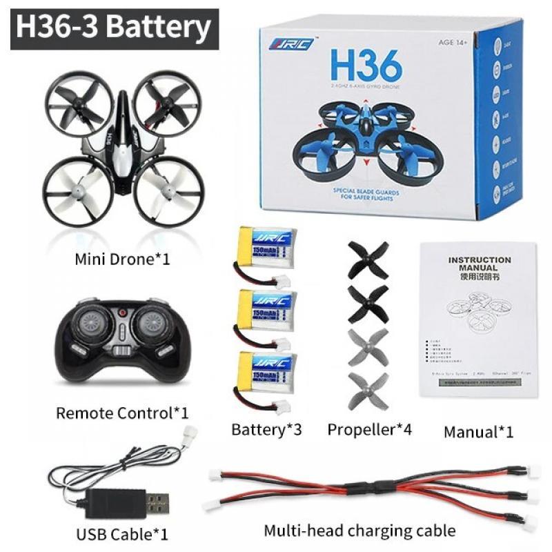 JJRC H36 Remote Control Mini Drone 2.4G 4CH 6 Axis 3D Headless Mode RC Quadcopter Drone Helicopter 360 degree Flip LED Kids Toys