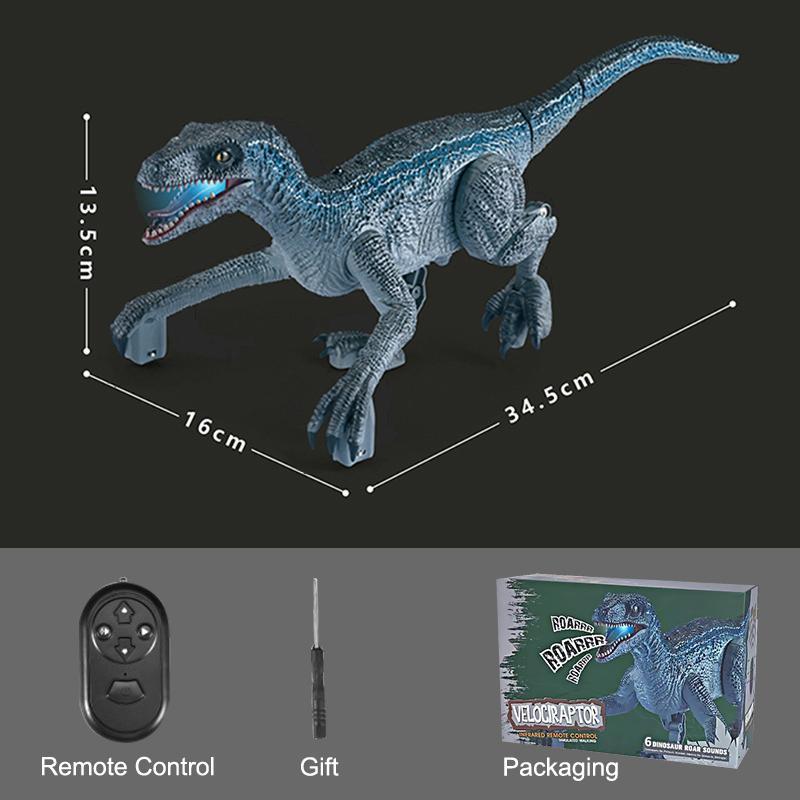 Electric Remote Control Walking Dinosaur Toys for Kids Boys Girls Simulation Rocking Walking RC Dinosaur Toy with Lights & Sound