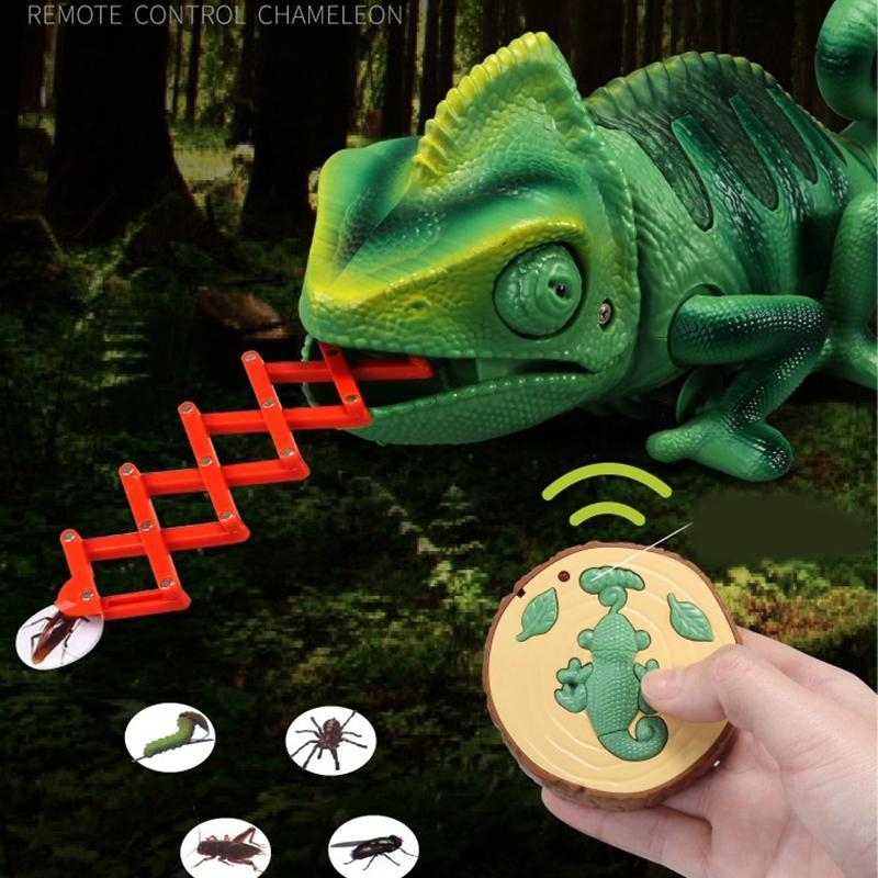 RC Animals Toys Chameleon Lizard  Intelligent  Dinosaur Toy Remote Control Toy Electronic Model Reptile Robot for Kid Gifts