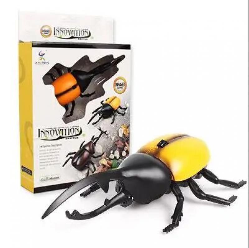 Lighting Infrared RC Beetle Simulative Remote Control Animal Electric Toy with Sound Funny Novelty Terrifying Christmas Kid Gift