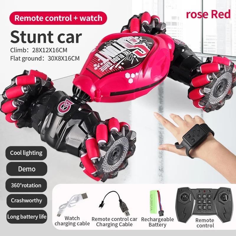 4WD 1:16 Stunt RC Car With LED Light Gesture Induction Deformation Twist Climbing Radio Controlled Car Electronic Toys for Kids