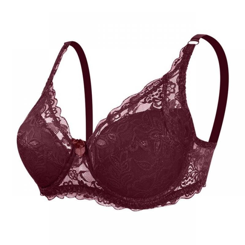 Sexy Lace Bra For Women Lingerie Lace Top Bra With Underwire Large Size Female Underwear Thin Sexy Women Intimates C D Cup