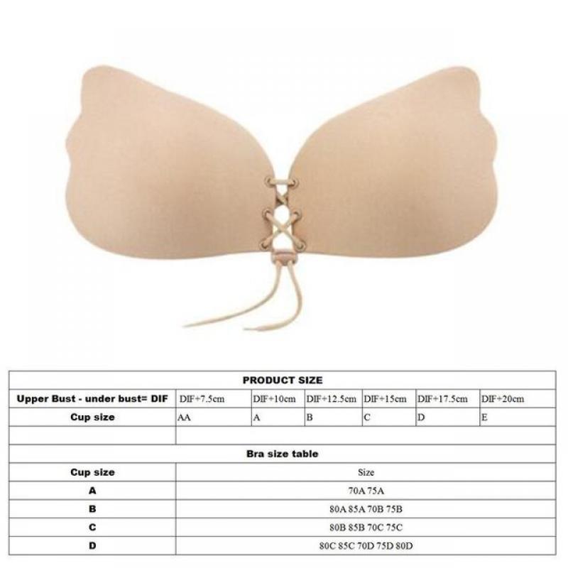 Sexy Strapless Invisible Adhesive Bras Women Drawstring Push Up Chest Stickers Bra Underwear Silicone Seamless Bralette Lingerie