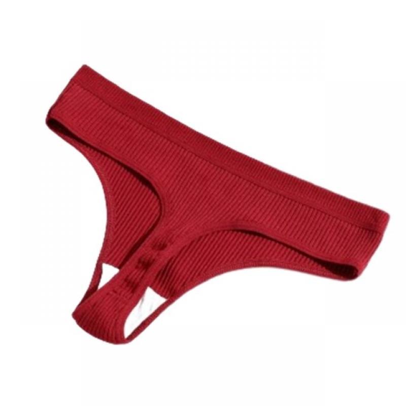 Women Cotton Thongs Panties Red M L XL XXL Plus Size Female Underwear Solid Seamless G Strings трусы женские Ladies T-back Sex
