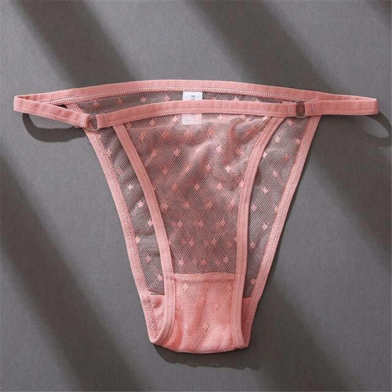 LaceThin Belt Transparent Briefs Women Sexy Panties  Seamless Underwear Female See Through Underpants Mesh Lingerie Thongs 9347