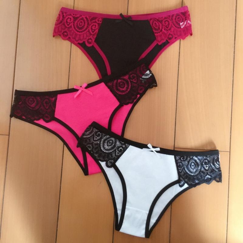 3 Pieces/Set Women Panties Sexy Underwear Lace Lingerie Underpants For Female Culottes Cotton Briefs Ladies Pantys New Fashion