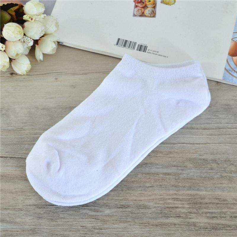 3/4/5/6Pair Unisex Socks for Summer Autumn Classic Black White Gray Short Socks Solid Color Cotton Low Cut Ankle Socks Sokken