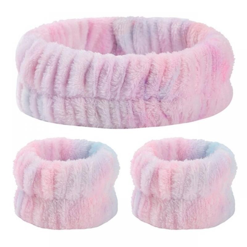 Wrist Spa Washband Headband Microfiber Wrist Wash Towel Bands Wristband Scrunchies for Washing Face Absorbent Sweatband