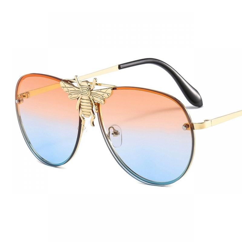 2022 Fashion Modern Oversized Sunglasses For Women Men Luxury Designer Sun Glasses Bee Decoration Trengding Shades UV400