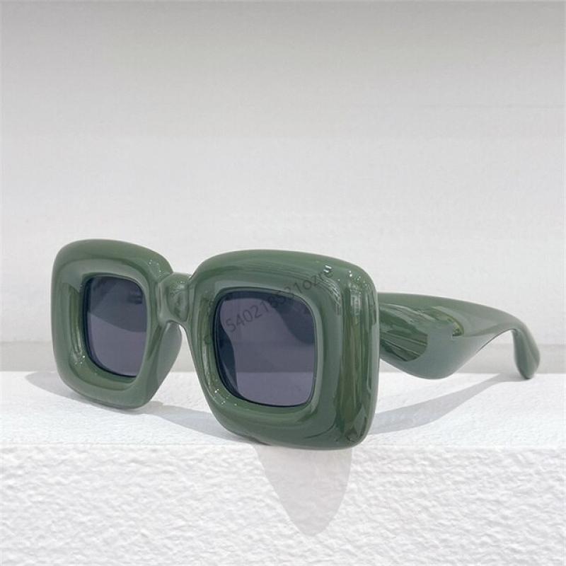 Inflatable Rectangular Sunglasses for Women In Wrap Rectangle Sun Glasses Men Fashion Big Frame Sunglass Square Shades UV400
