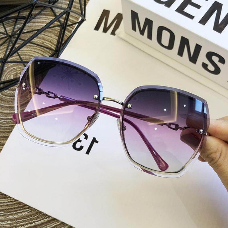 2023 Fashion Rimless Square Sunglasses Women Brand Designer Sun Glasses Gradient Lens Vintage Eyeglasses Female Gafas De Sol