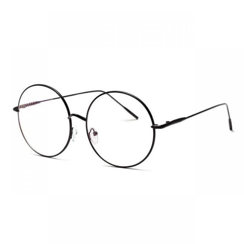 Oversize Round Glasses Frame For Women&Men Retro Metal Clear Len Glasses Optical Spectacle Glasses Eyeglasses Unisex