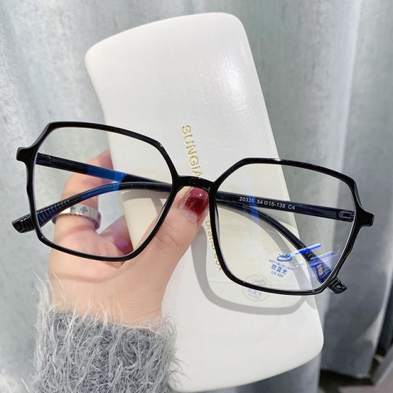 Unisex Transparent Big Frame Blue Light Blocking Myopia Computer Goggles Eye Glasses Eyewear Accessories for Women Men