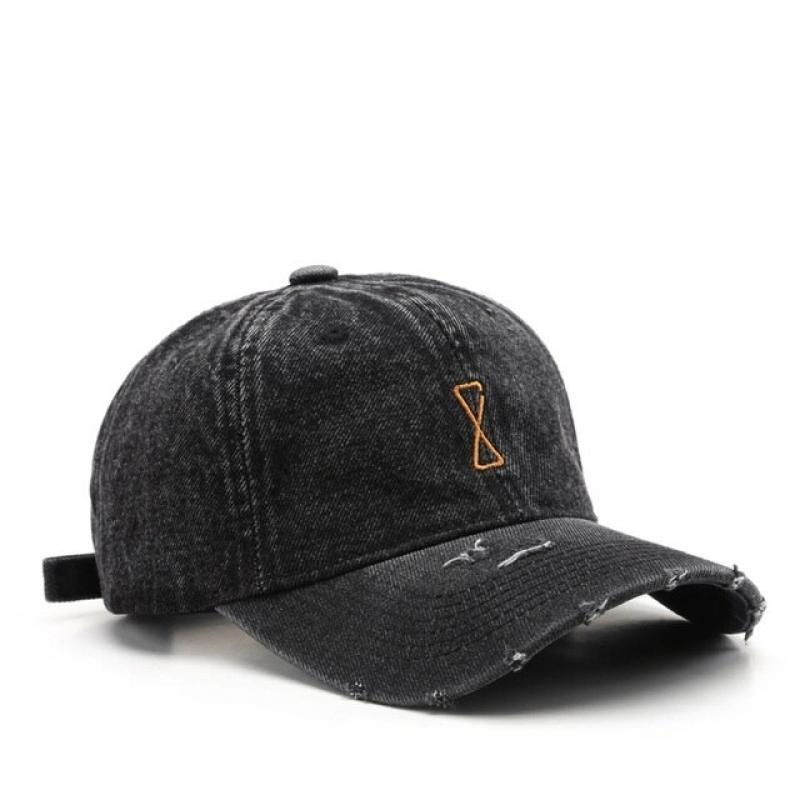 D&T 2022 New Fashion Ripped Denim Brand Master Mystery Character Adjustable Retro Minimalist Style Outdoor Travel Baseball Cap