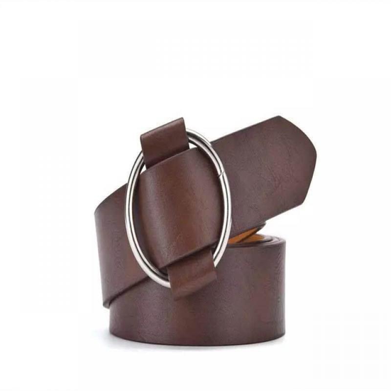 2023 Women Belts New PU Leather Simple Metal Buckle Belt Girls Dress Jean Pants Waistband Belts for Lady Luxury Designer Brand