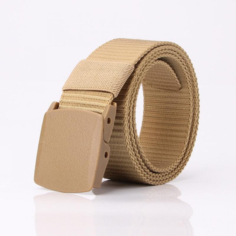 Canvas belt, young men and women belt buckle outdoor leisure belt automatically