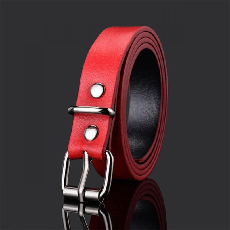 Children Leather Belts For Boys Girls Kid Waist Strap Waistband Easy Metal Buckle For Jeans Pants Trousers Adjustable Belt