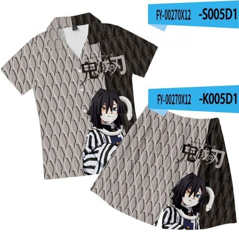 Anime Demon Slayer Costume Pajamas shirt pant Kimetsu No Yaiba Tomioka Giyuu Parent-Kids Homme Wear Women Men Boys Girls Pajamas