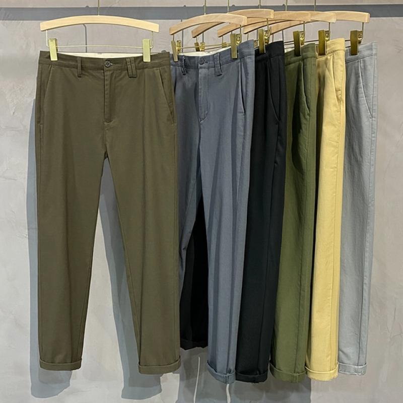 2023 New Casual Pants Men Spring Summer Business Fashion Comfortable Stretch Cotton Straigh Jeans Trousers Classic 6 Color