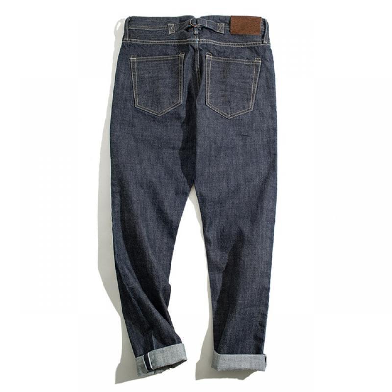 Maden Classic Men's Denim Jeans Vintage Straight Dark Selvedge Jeans 14oz Quality Trousers for Female Slim Fit Amekaji Pants