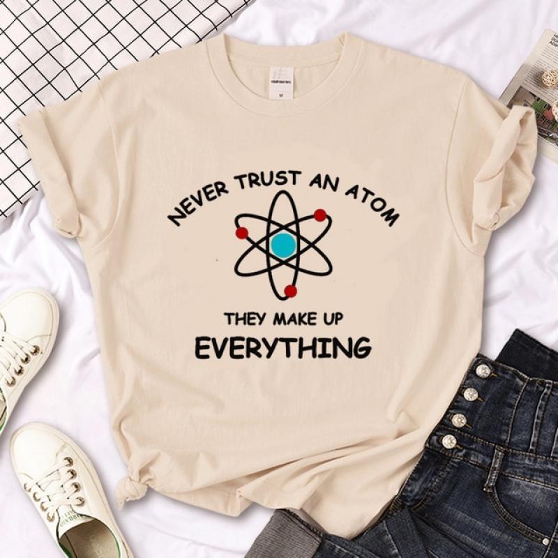 Atom Melecule Science top women Japanese t shirt female anime manga funny clothing