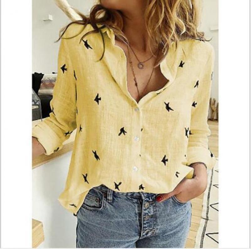 Spring Autumn Women Solid Color 35% Cotton Shirt Casual Single-Breasted Button Long-Sleeved Tops Female Street Plus Size Blouse