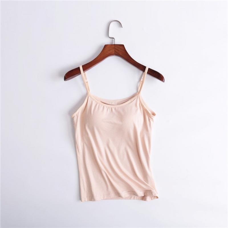 2023 Sexy Tank with Built-in Bra Stretchy Tight Underwear No Steel Ring Corset Sling Sleeveless Yoga Sports Casual T-shirt Gifts