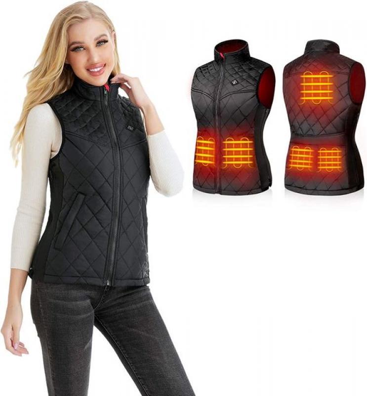 Women's Heating Vest USB Intelligent Heating Clothes Winter Cold Warm Top Vest Jacket Casual Fashion Heating Clothes