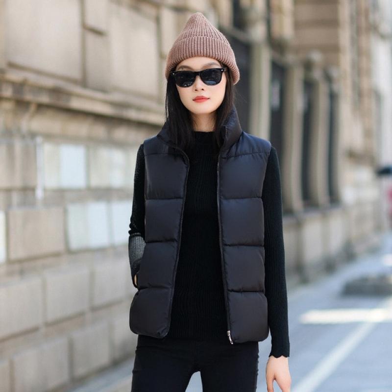 Women Vest Winter Warm Jackets Girl Coat Black Cotton Plus Size Jacket Female Chalecos Women Wadded Feminina 2022 Clothes