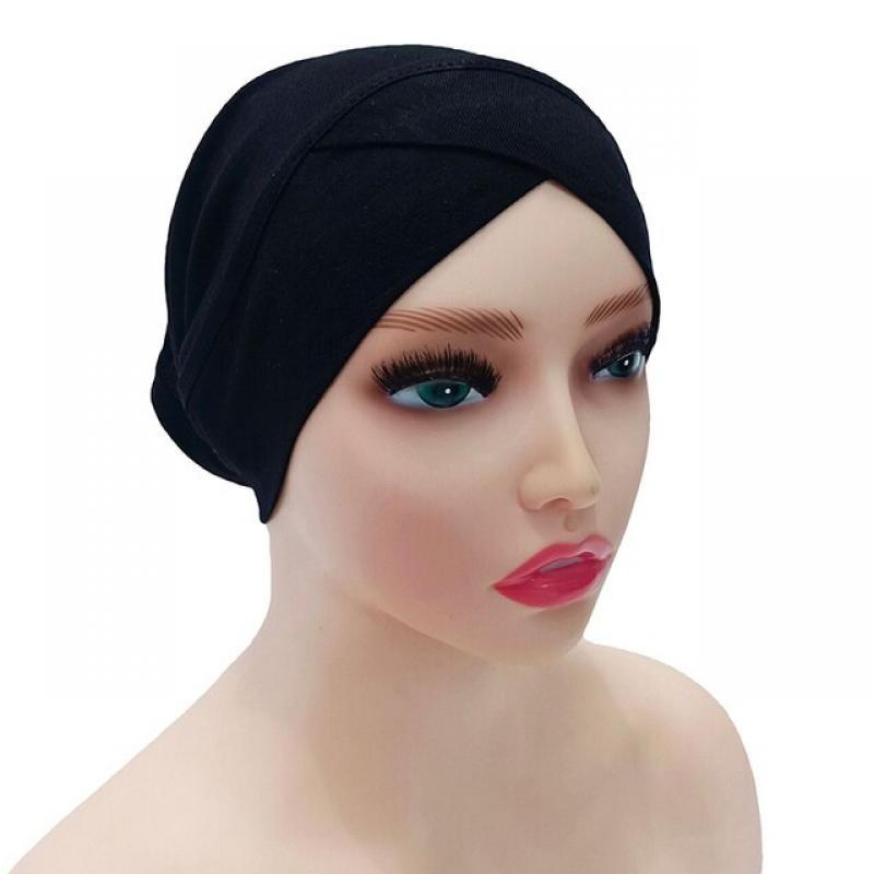 New Stretchy Crisscross Modal Jersey Inner Hijab Hats Muslim Underscarf Turban Bonnet Islamic Scarf Tube Women Headwrap