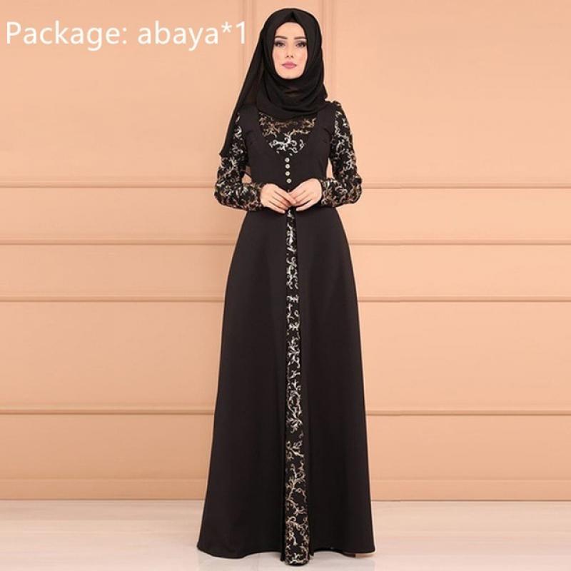 2022 Fashion Abayas for Women Summer New Long Sleeve Golden Stripes Print Elegant Dress Dubai Abaya Turkey Islam Muslim Dress