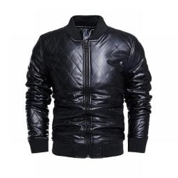 2023 Men Clothing Coat Jacket Real Leather Winter Thick Cashmere Plush Coats Fashion Warm Stand Mens Leather Jacket Quality New