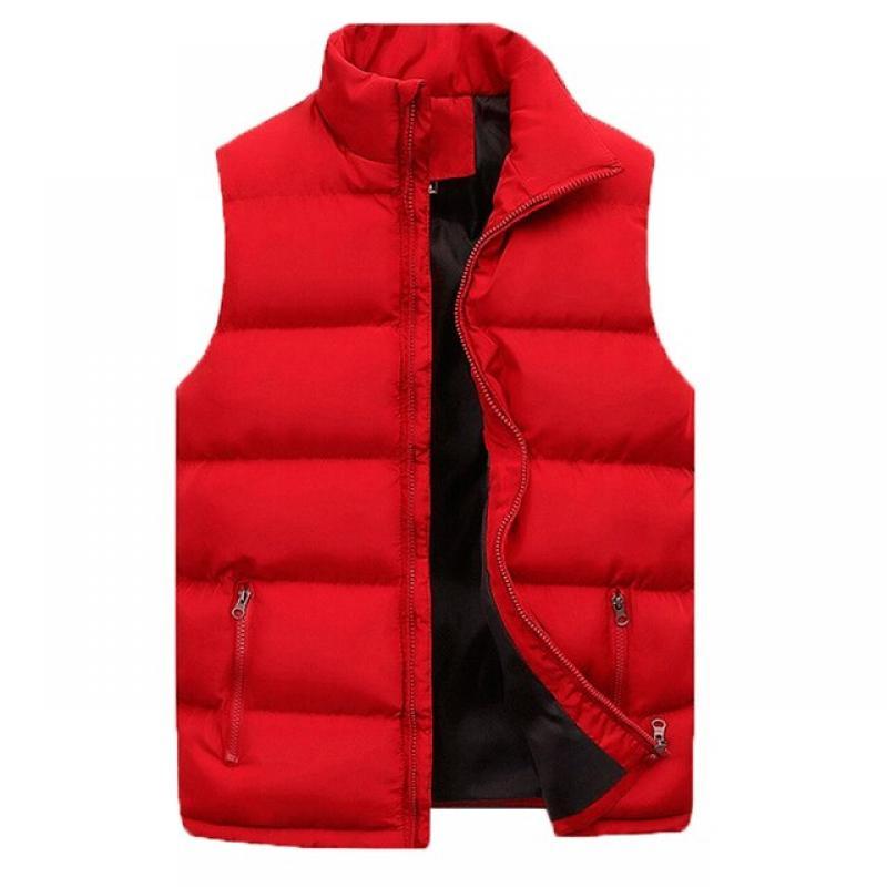4 Color Vest Mens Winter Casual Outerwear Warm Hood Jacket Vest Men Sleeveless Waterproof Jackets Cotton Vests Men