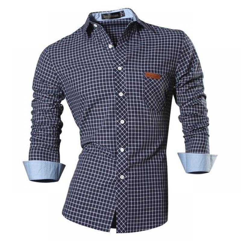 jeansian Spring Autumn Features Shirts Men Casual Jeans Shirt New Arrival Long Sleeve Casual Male Shirts Z006