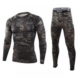 Winter Top Quality Thermal Underwear Men Underwear Sets Compression Fleece Sweat Quick Drying Thermo Underwear Clothing