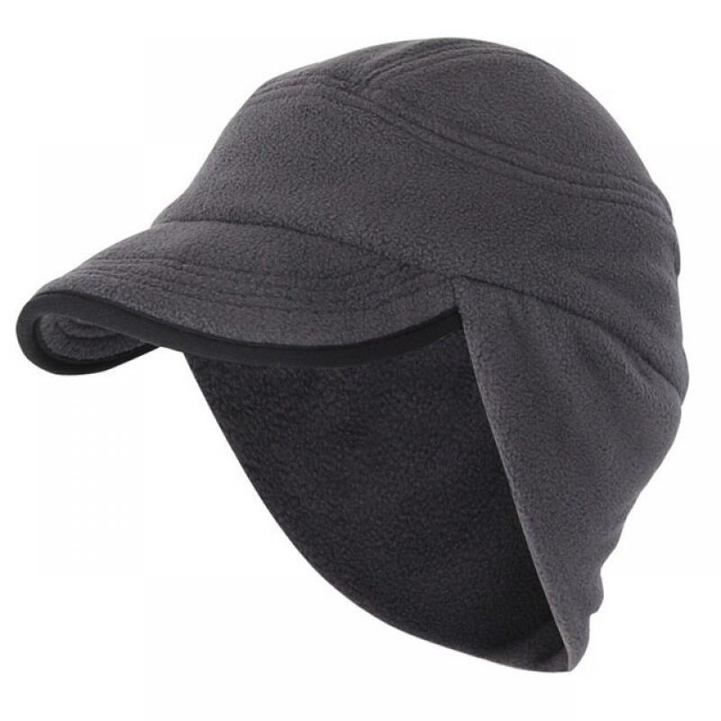 Connectyle Men's Women Winter Warm Skull Cap Outdoor Windproof Soft Fleece Earflap Beanie Daily Hats with Visor