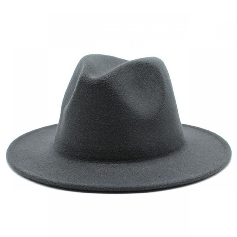 High Quality Man Wide Brim Panama Style Jazz Hat Wool Felt Fedora Hats for Women Unisex 모자 여성 페도라 모자 남자  gorras