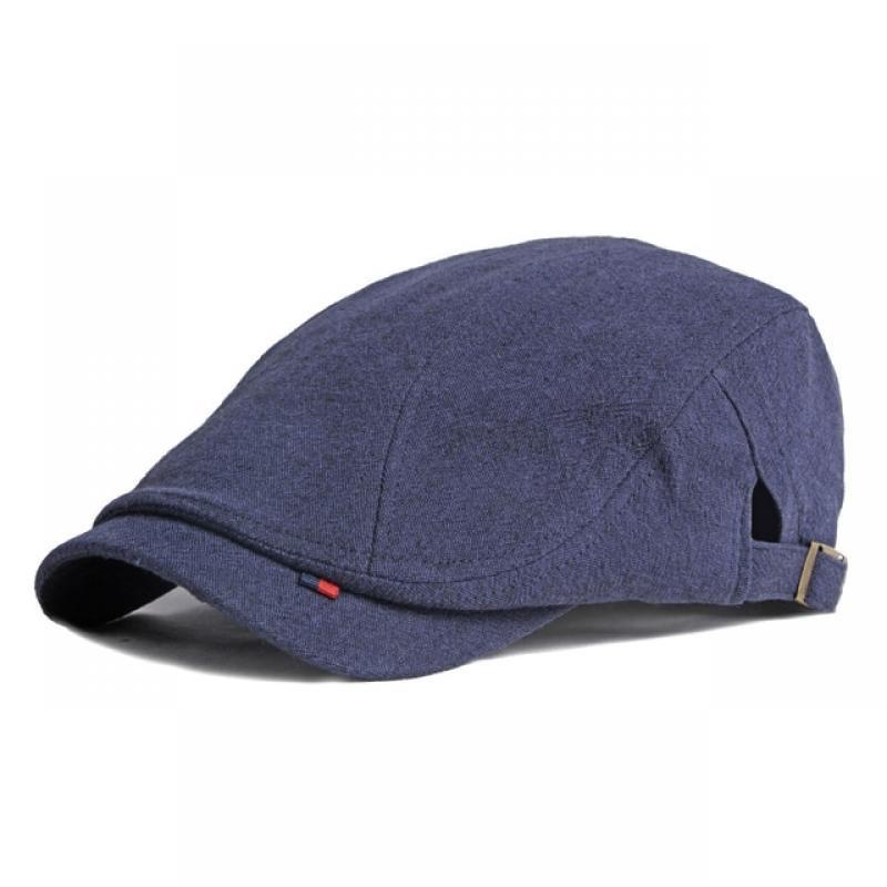 Casual Beret Hat Men Solid Color Newsboy Cap Long Brim Painter Cap Women Flat Ivy Peaked Herringbone Duckbill Hat gorras hombre